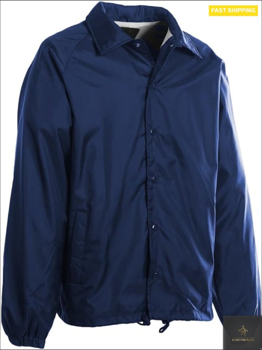 Classic Navy Windbreaker Water Resistant Lightweight Anorak Style Regular Fit